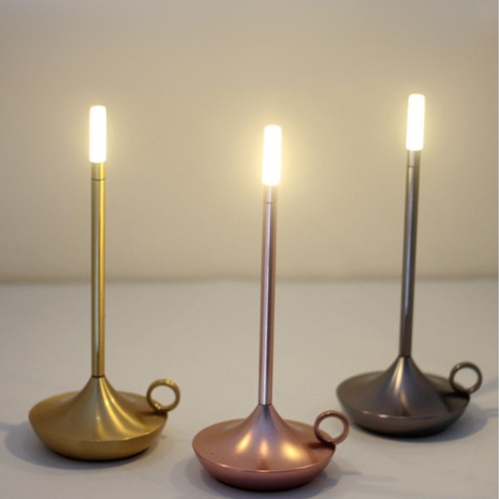 Metal Candle Touch Dimmable Rechargeable Table Lamp S183