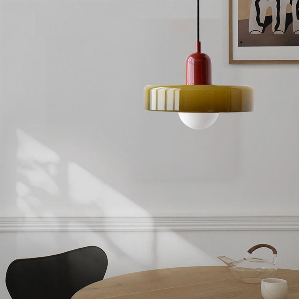Morandi Glass Disc Orb Pendant Lamp S85