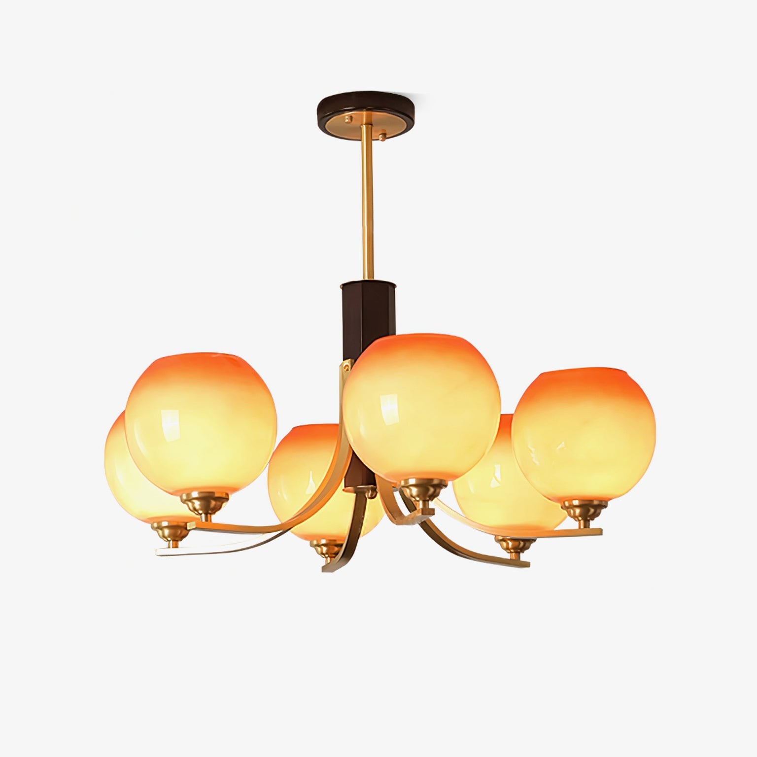 Vintage Caramel Globe Chandelier M502