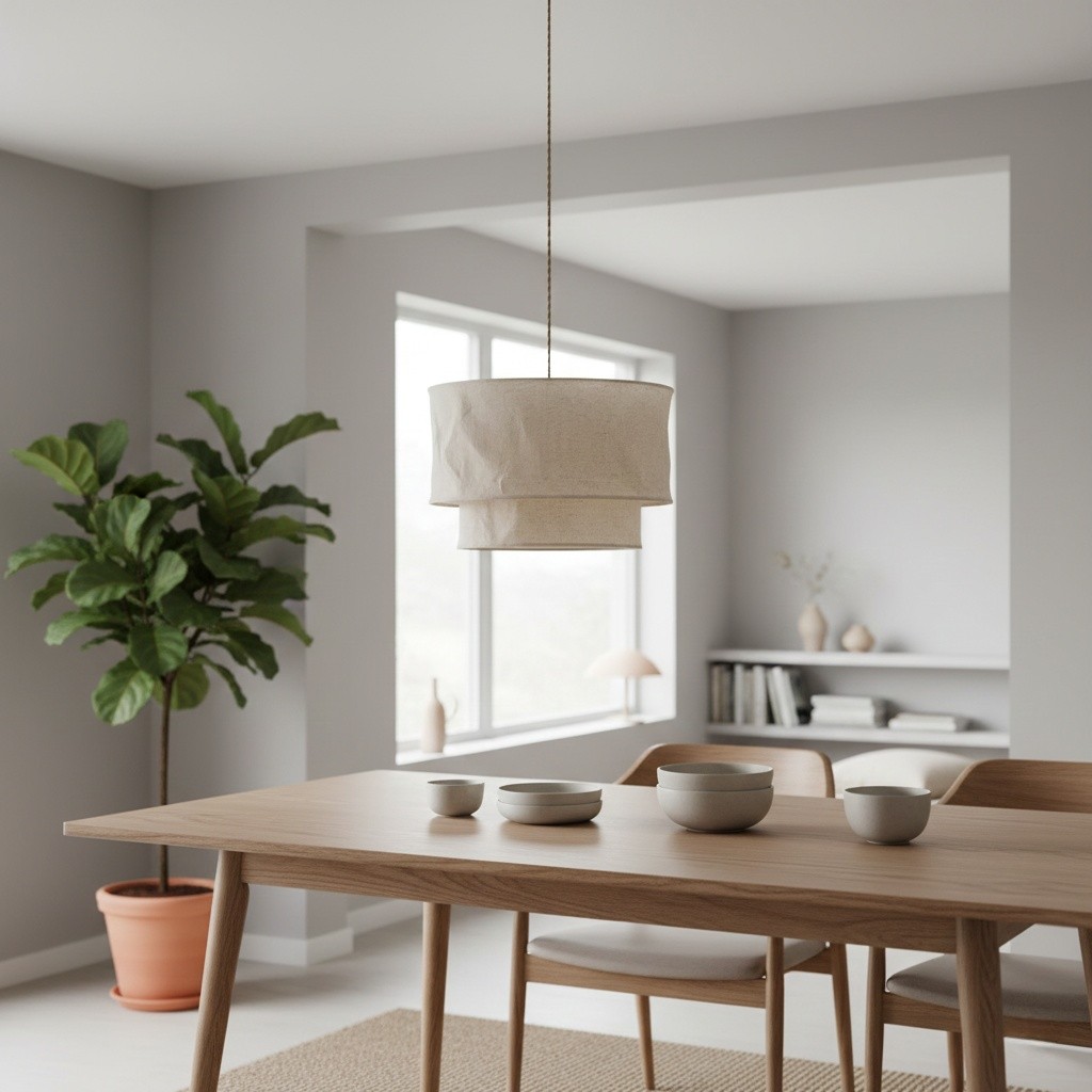 Aeroloom Texture Pendant Lamp - Soft Layered Fabric Shade Modern Decorative Lighting T525
