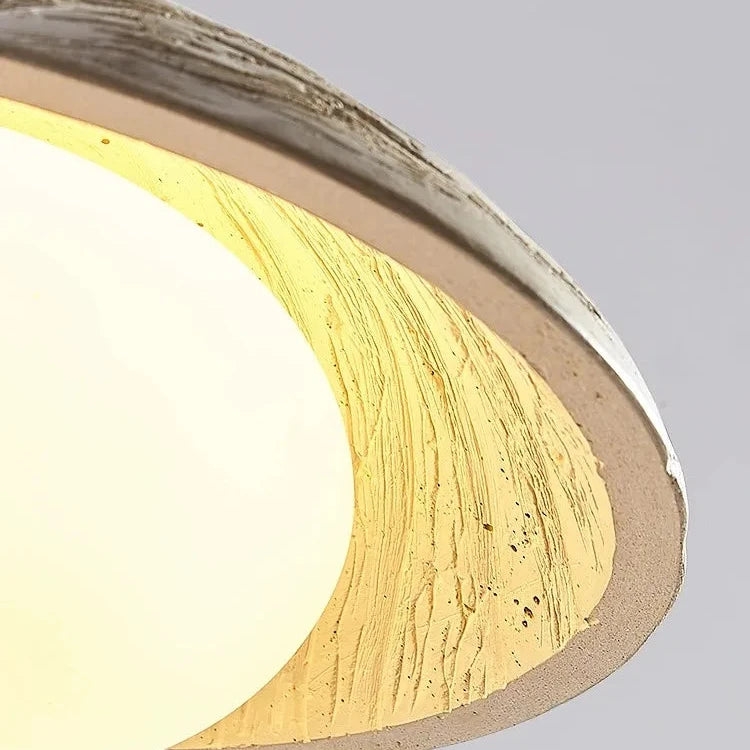 Wabi-sabi Style Travertine Cement Pendant Light D931