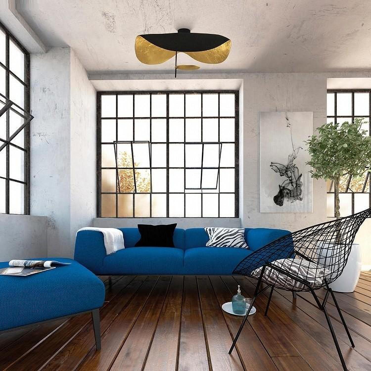 Modern Foil Curved Metal LED Pendant / Ceiling light for Bedroom