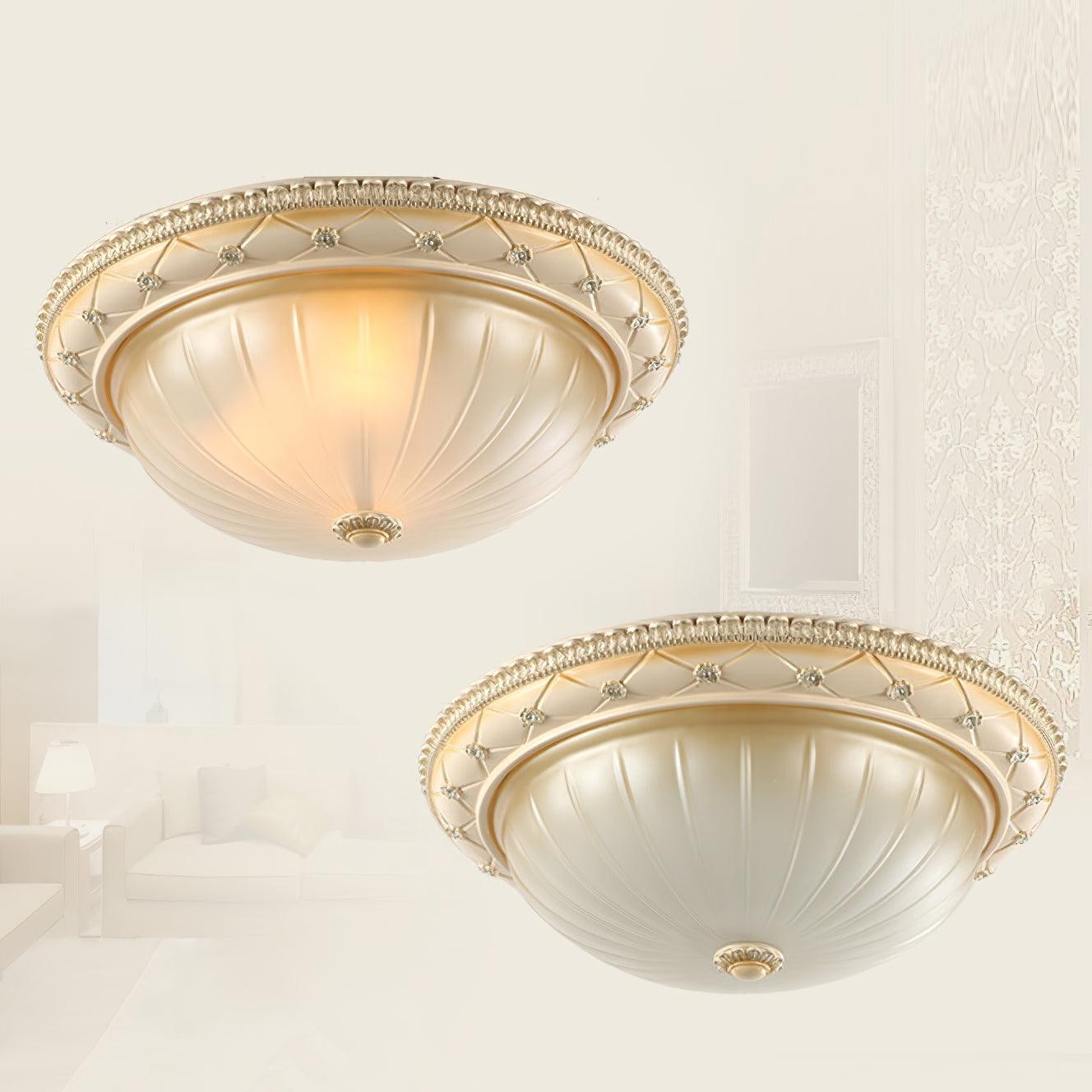 European Vintage Style Resin Ceiling Light for Bedroom M560