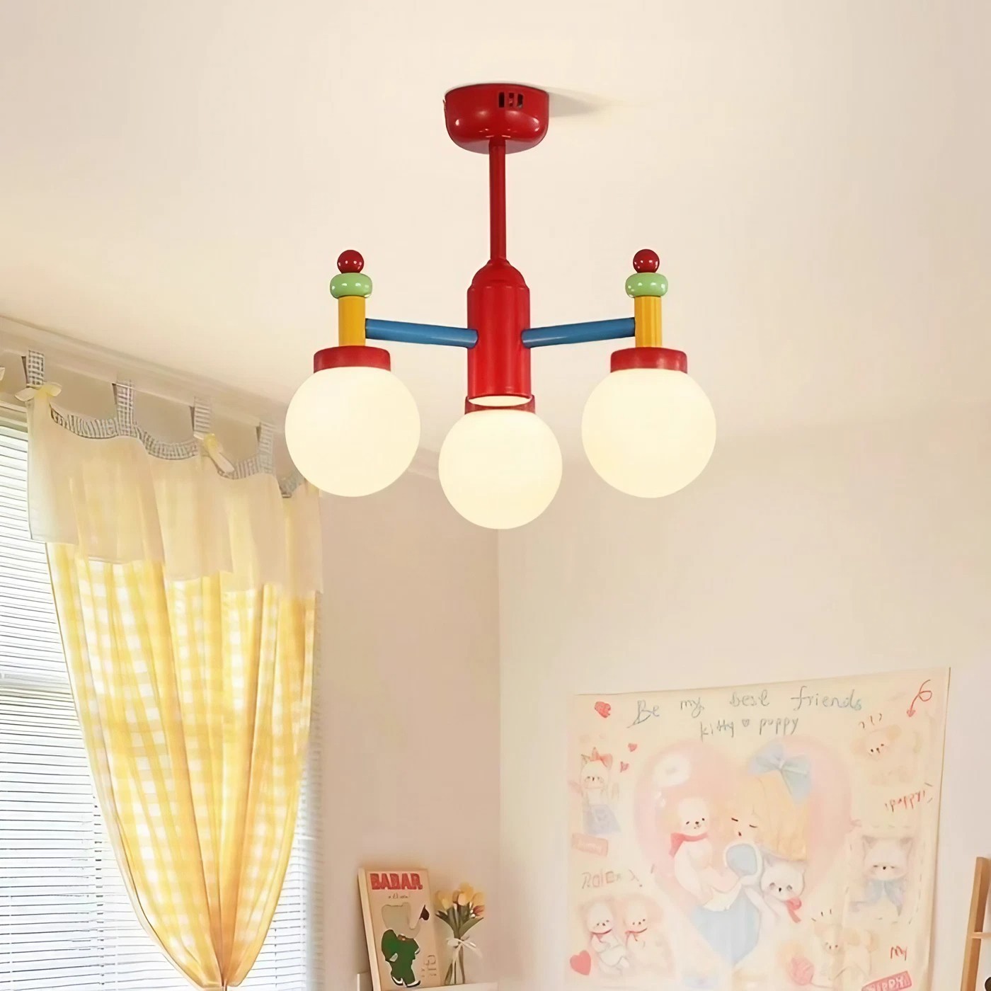Art Decor Macaron Chandelier For Children's Room S49
