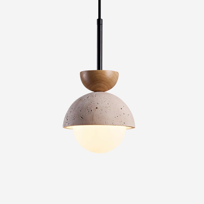 Natural Stone Spherical Pendant Light M261