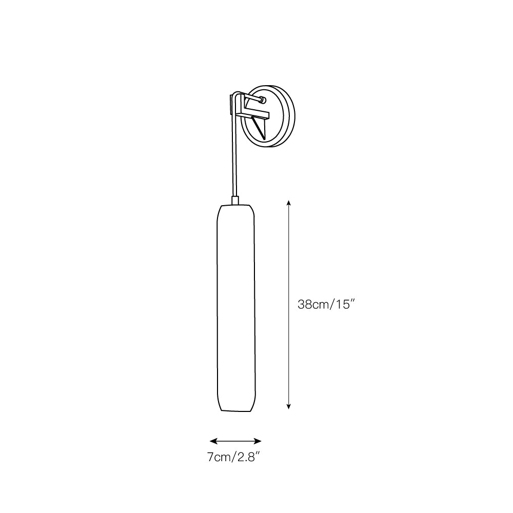 Alabaster Flute Wall Lamp D437