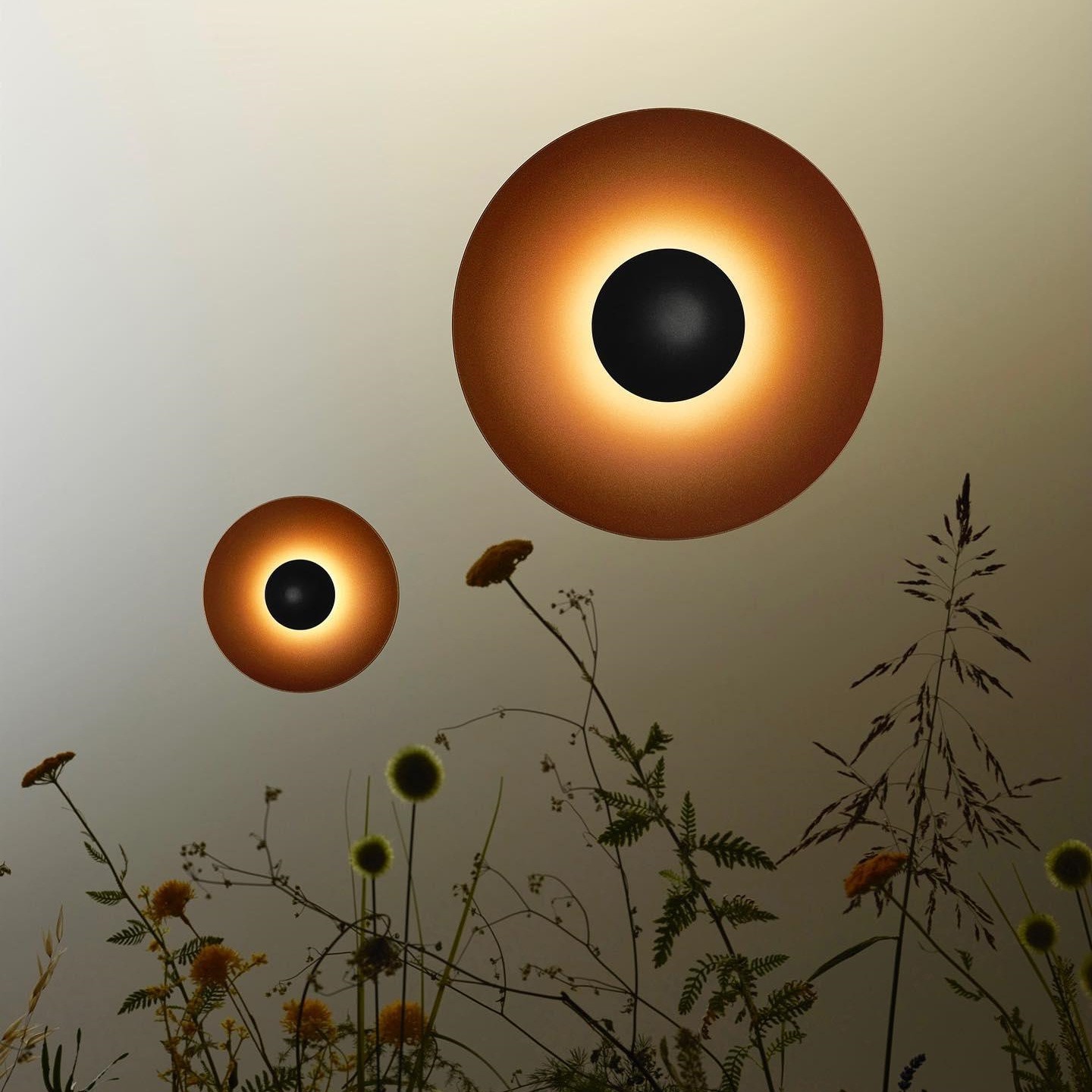 Simplicity Round Ginger Glow Wall Light S188