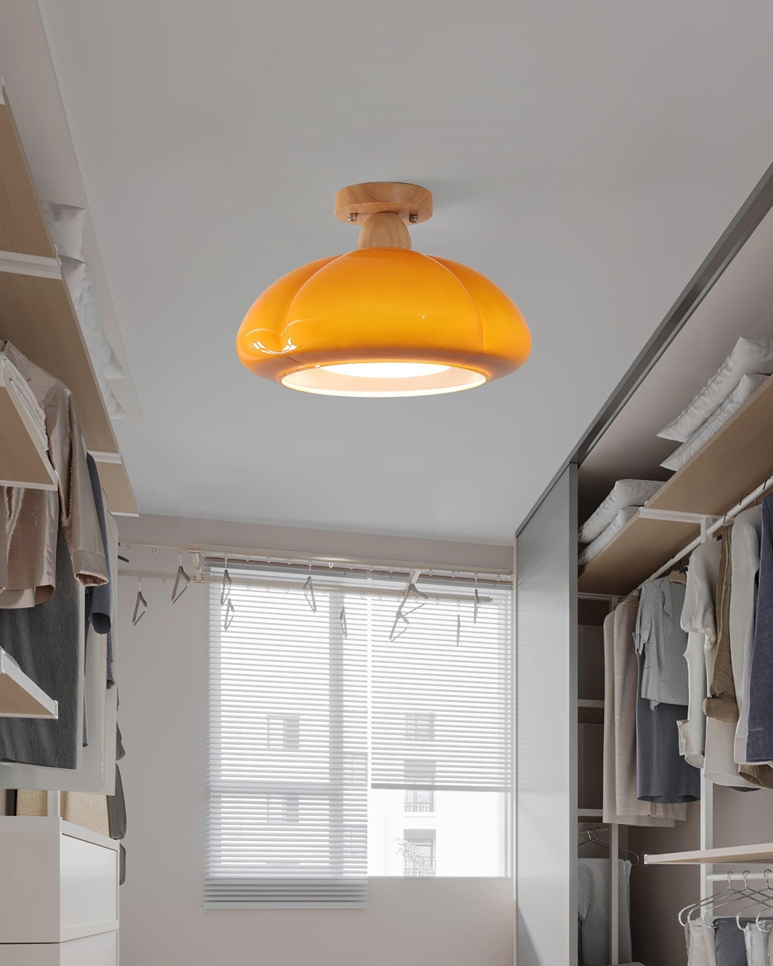 Pumpkin Glass Pendant Light For Kitchen M273