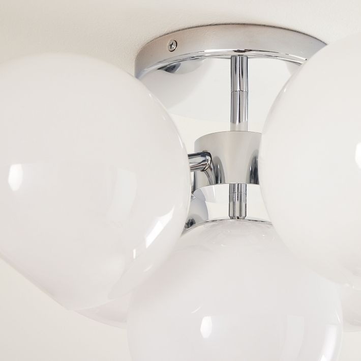 Brina Glass 5-Light Flush Mount - Minimalist Glass Ceiling Fixture T256