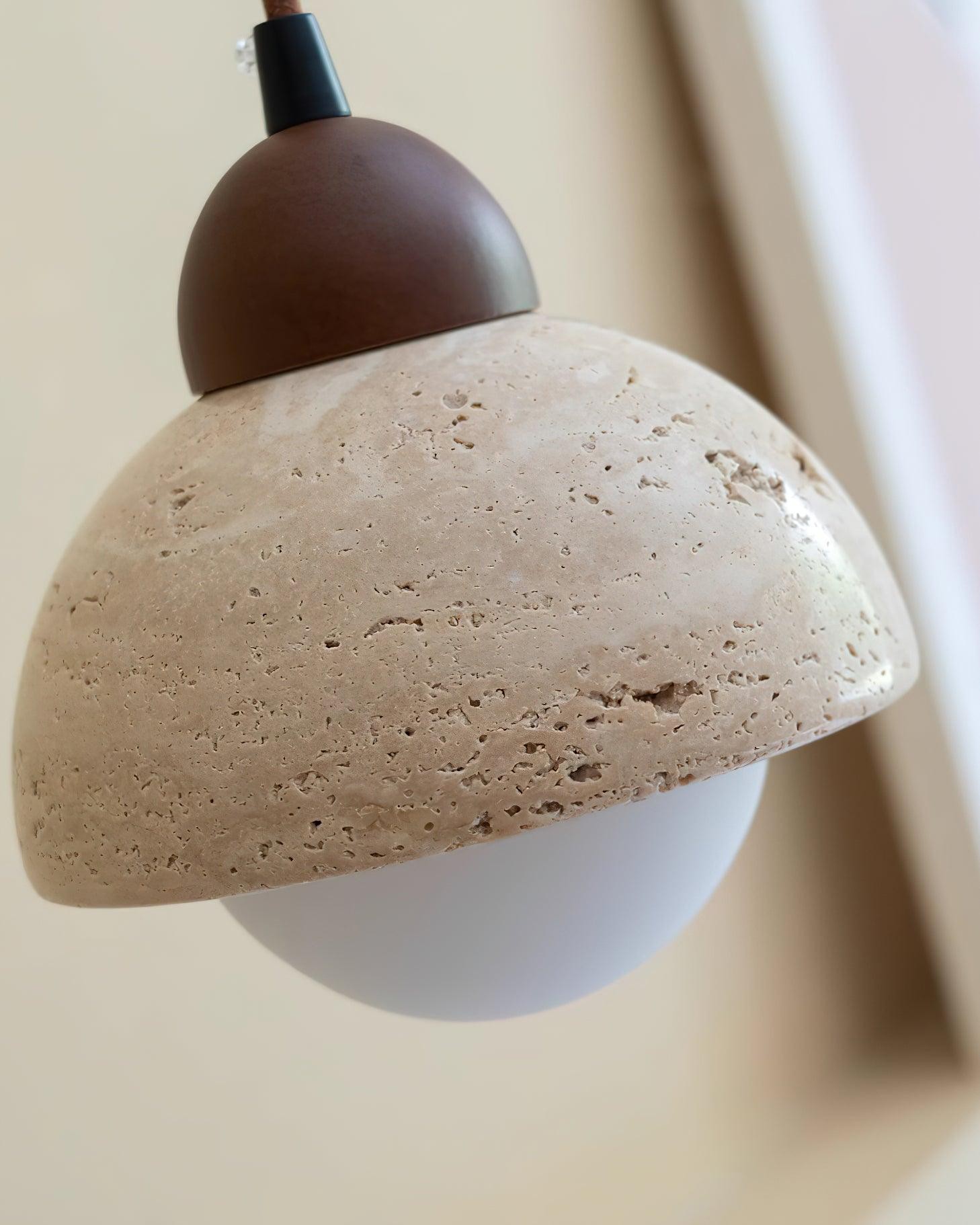 Yellow Travertine Wabi-Sabi Style Pendant Lamp M200