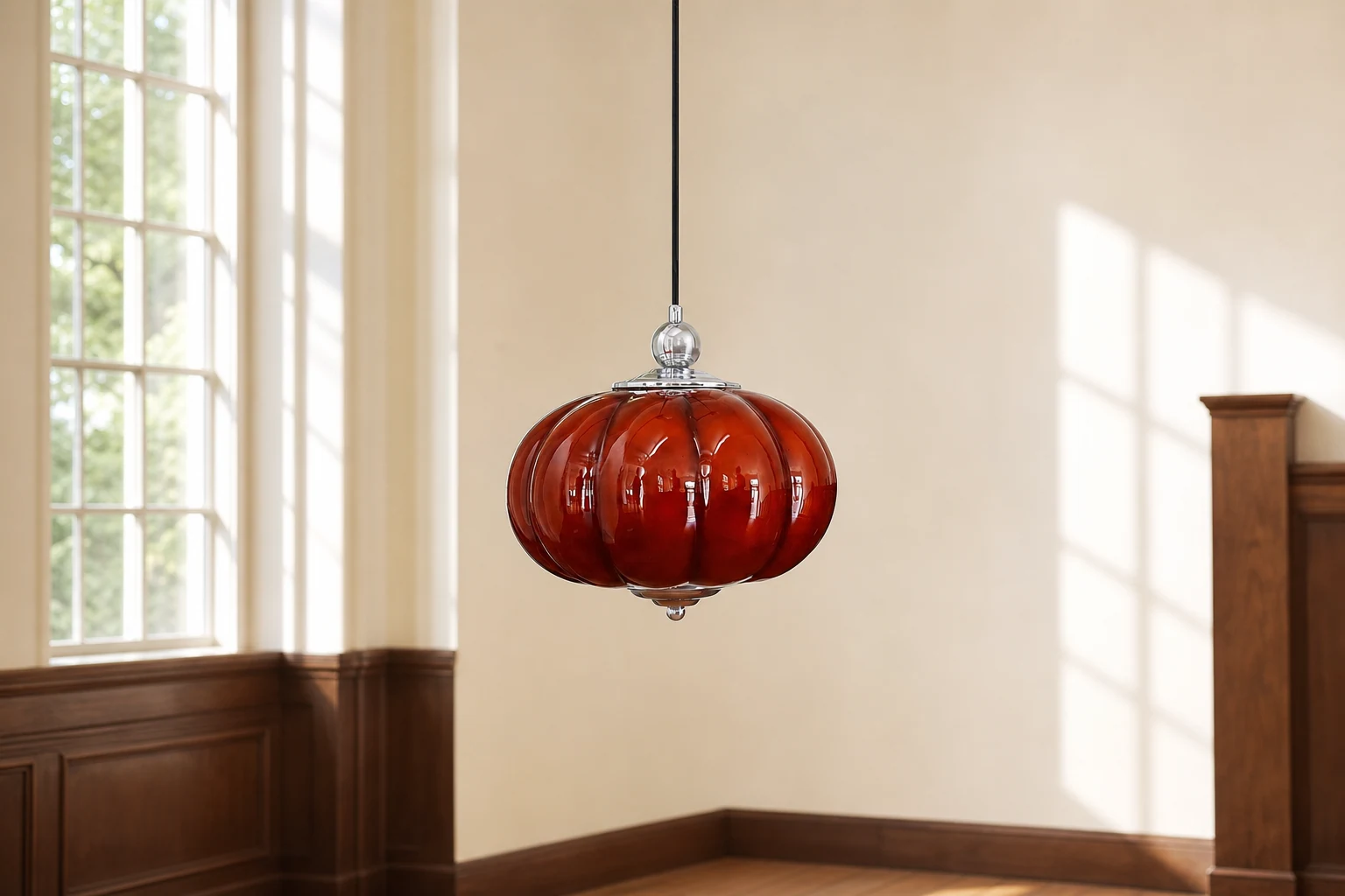 Lampa wisząca Pumpino w scenie pokoju lifestylowego