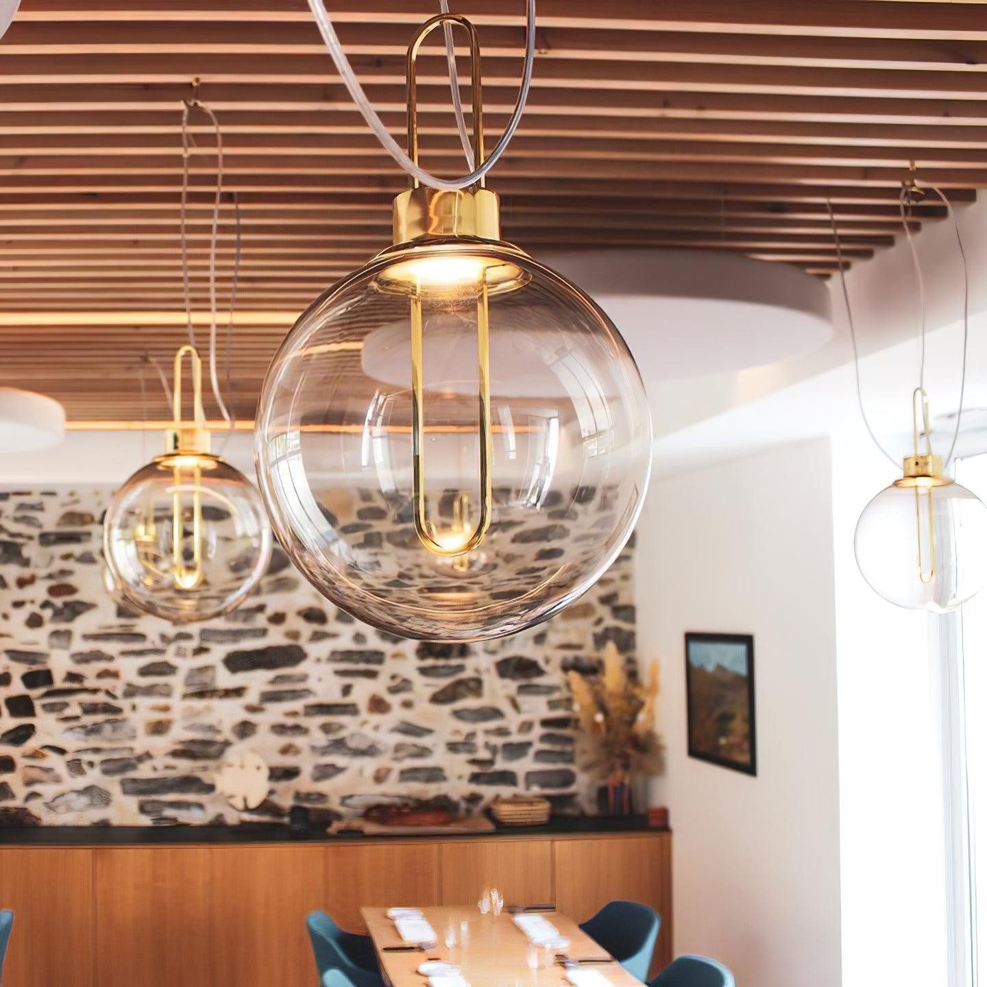 Clear Glass Orb Style Pendant Lamp M40