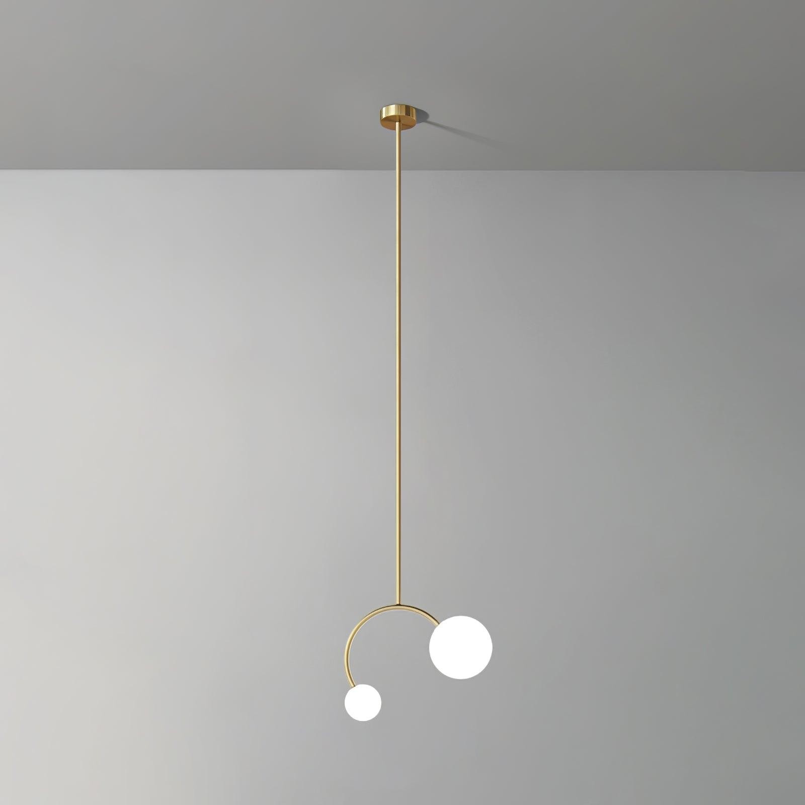 Creative Double Heads Glass Pendant Lamp M493