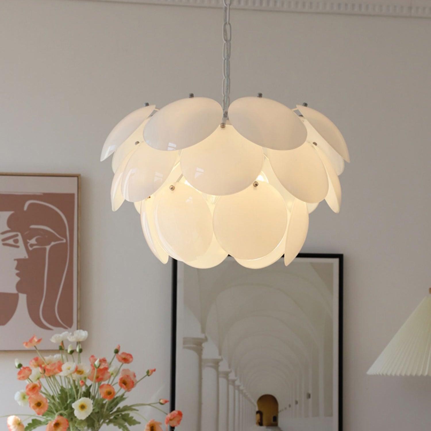 Luxury Fashion Luminous Petal Glass Chandelier M54