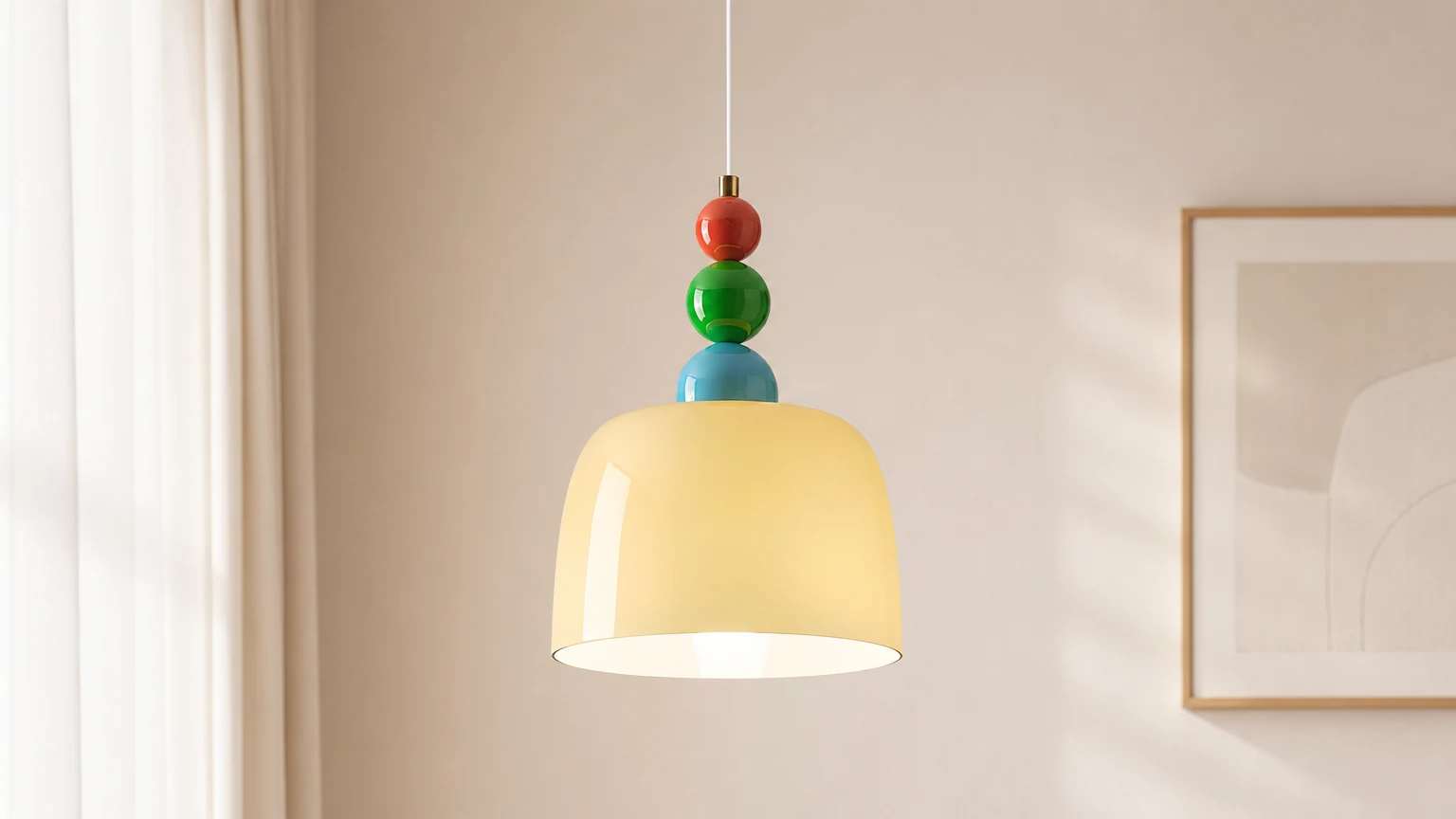 Lampa wisząca Bon Ton Plug In D01 w ciepłym wnętrzu