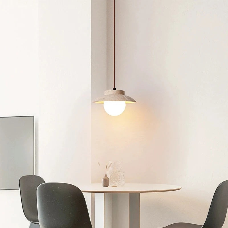 Travertine LED Stone Pendant Light D936