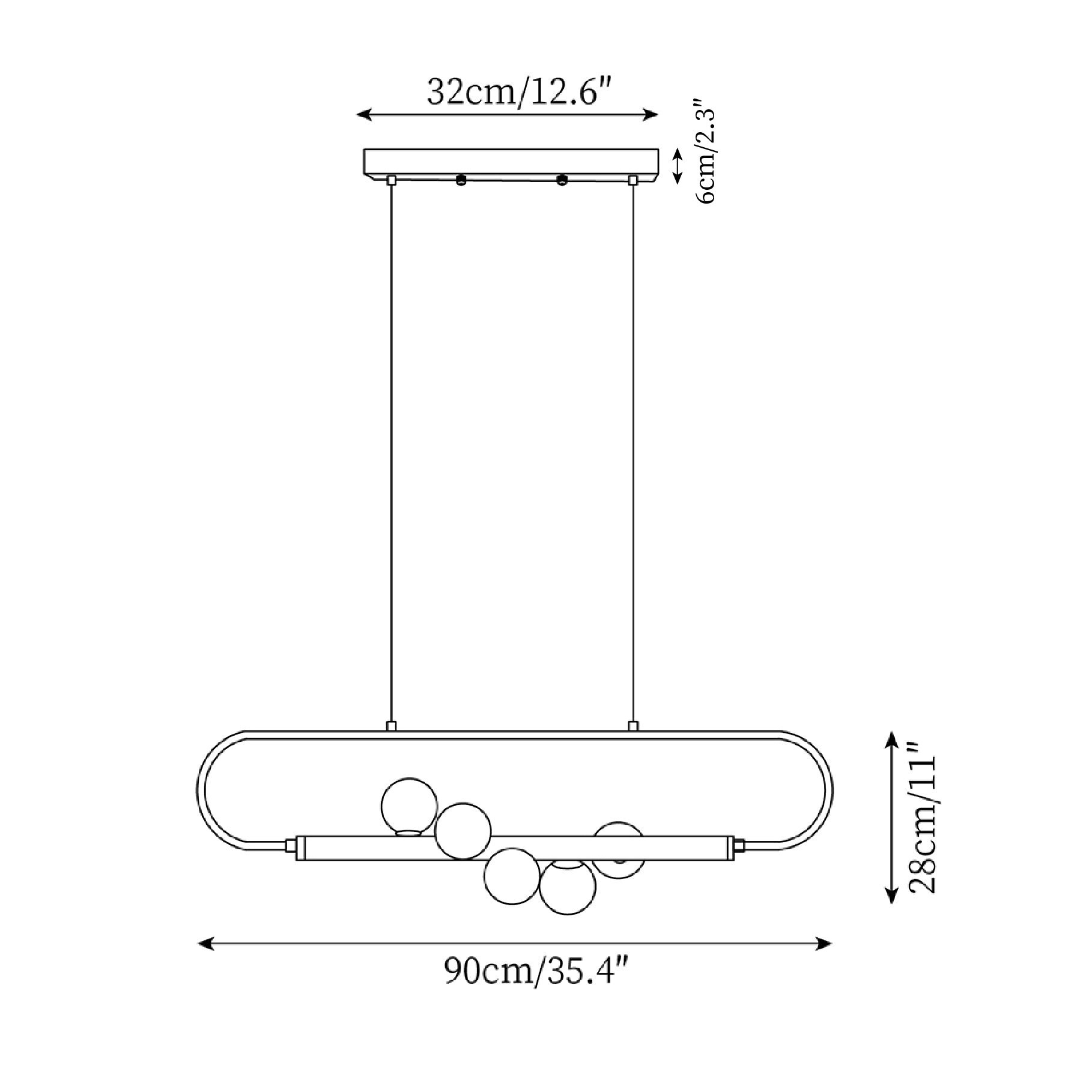 Modern Walnut Simple Chandelier M132