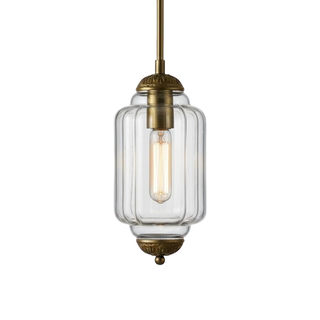 Eloise Simple Glass Irregular Lantern Pendant Lamp G23