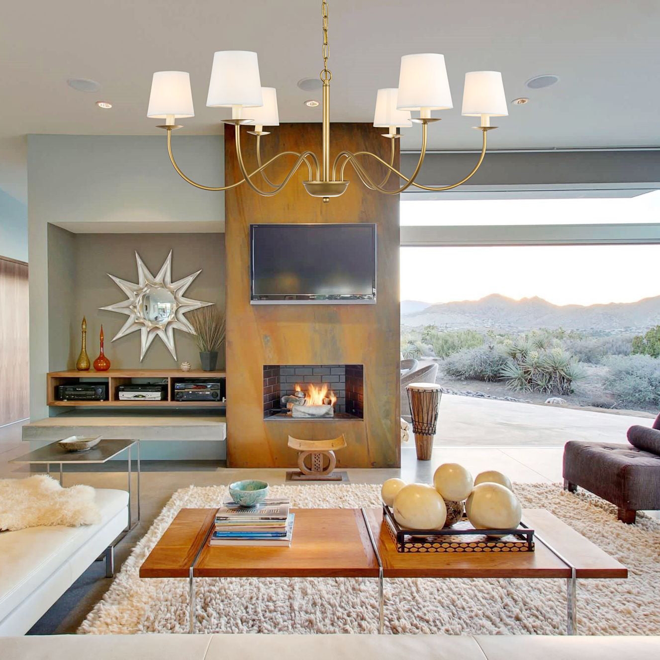 Eclipse Brass Chandelier D512