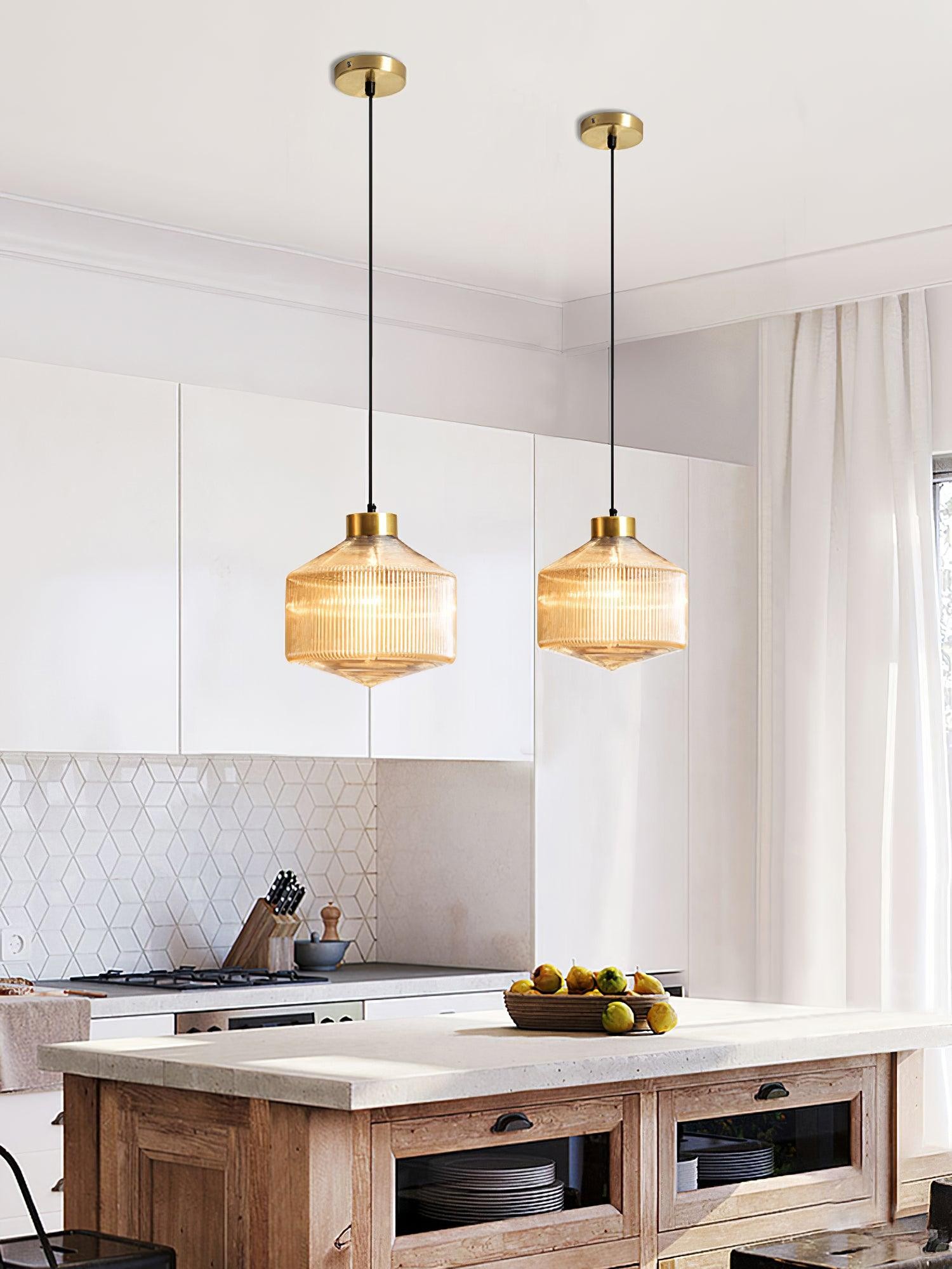 Striped Spinning Top Pendant Light M21