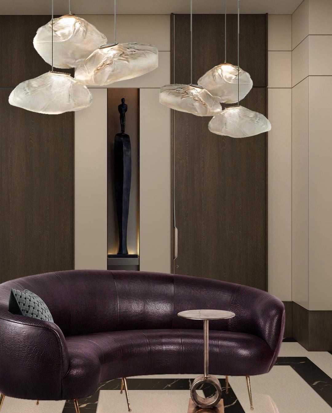 Multi-Head Irregular Glass Bubble Chandelier M180