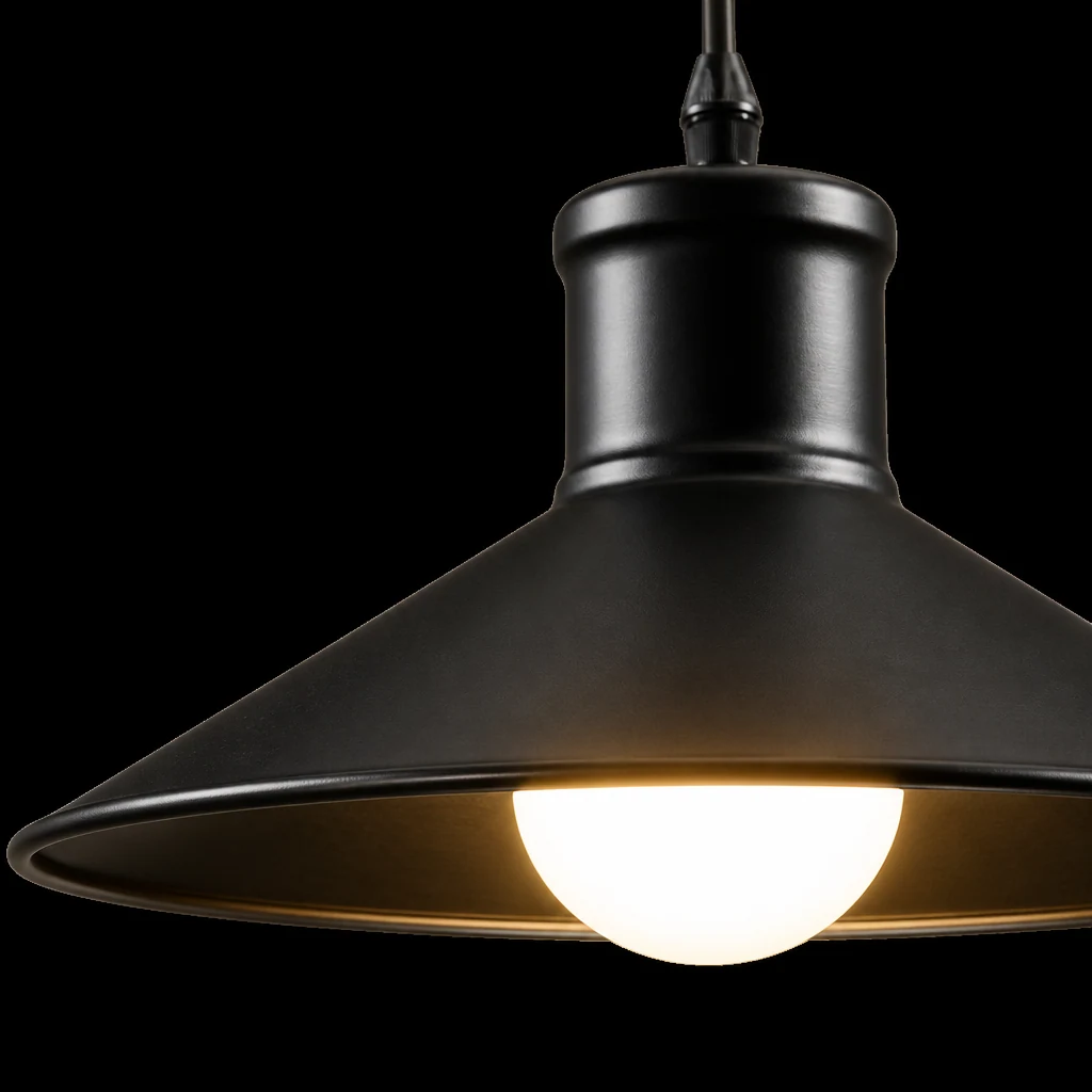 Close-up detail of the Period Chandelier D820 metal shade and finish