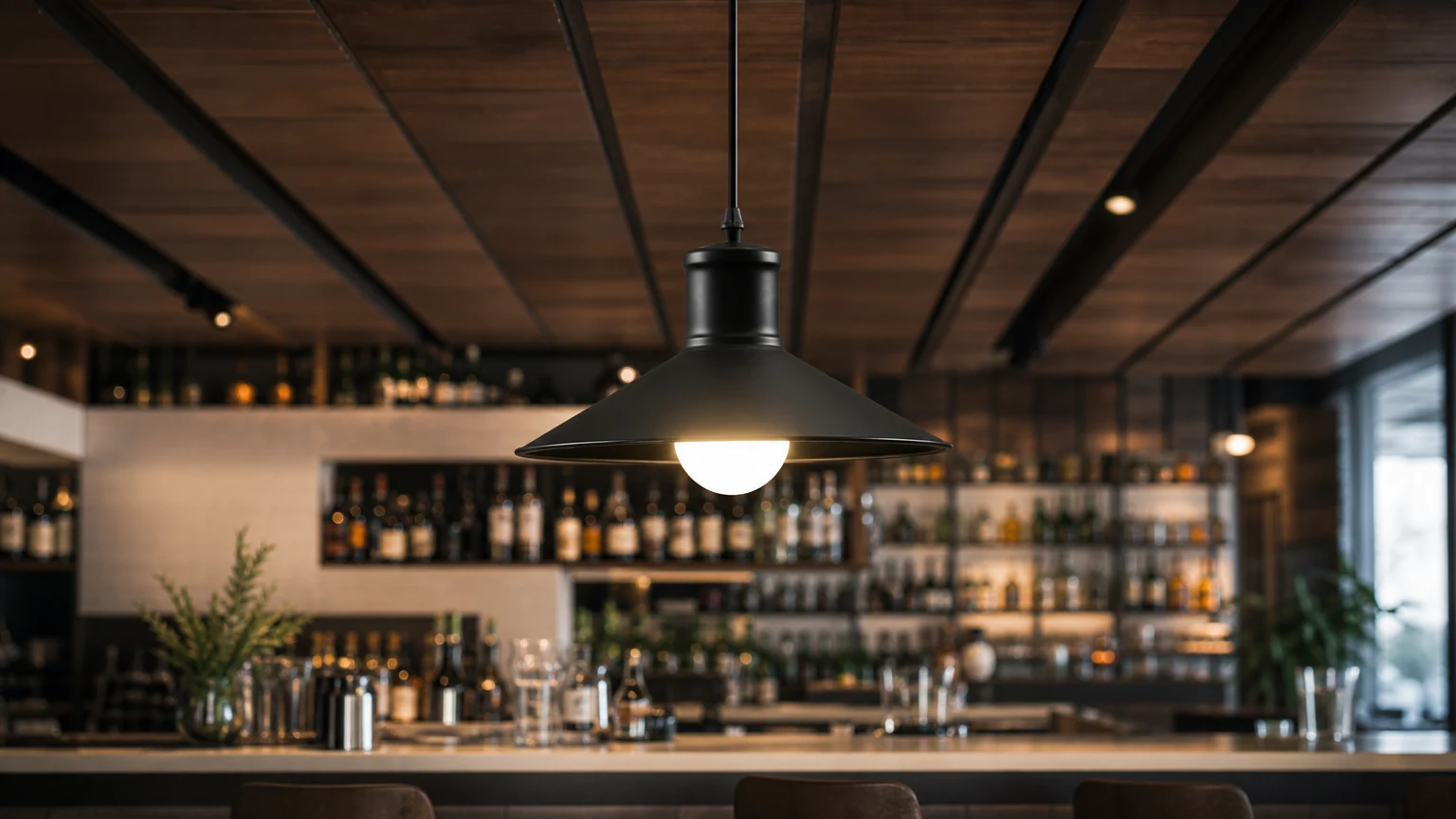 The Period Chandelier D820 installed in an industrial interior
