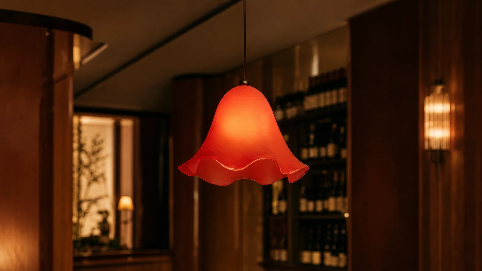 French Skirt Pendant Lamp P074 in a warm interior scene