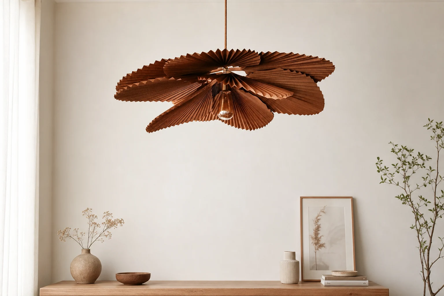 Żyrandol kwiatowy Art Deco D879 w scenie pokoju lifestylowego