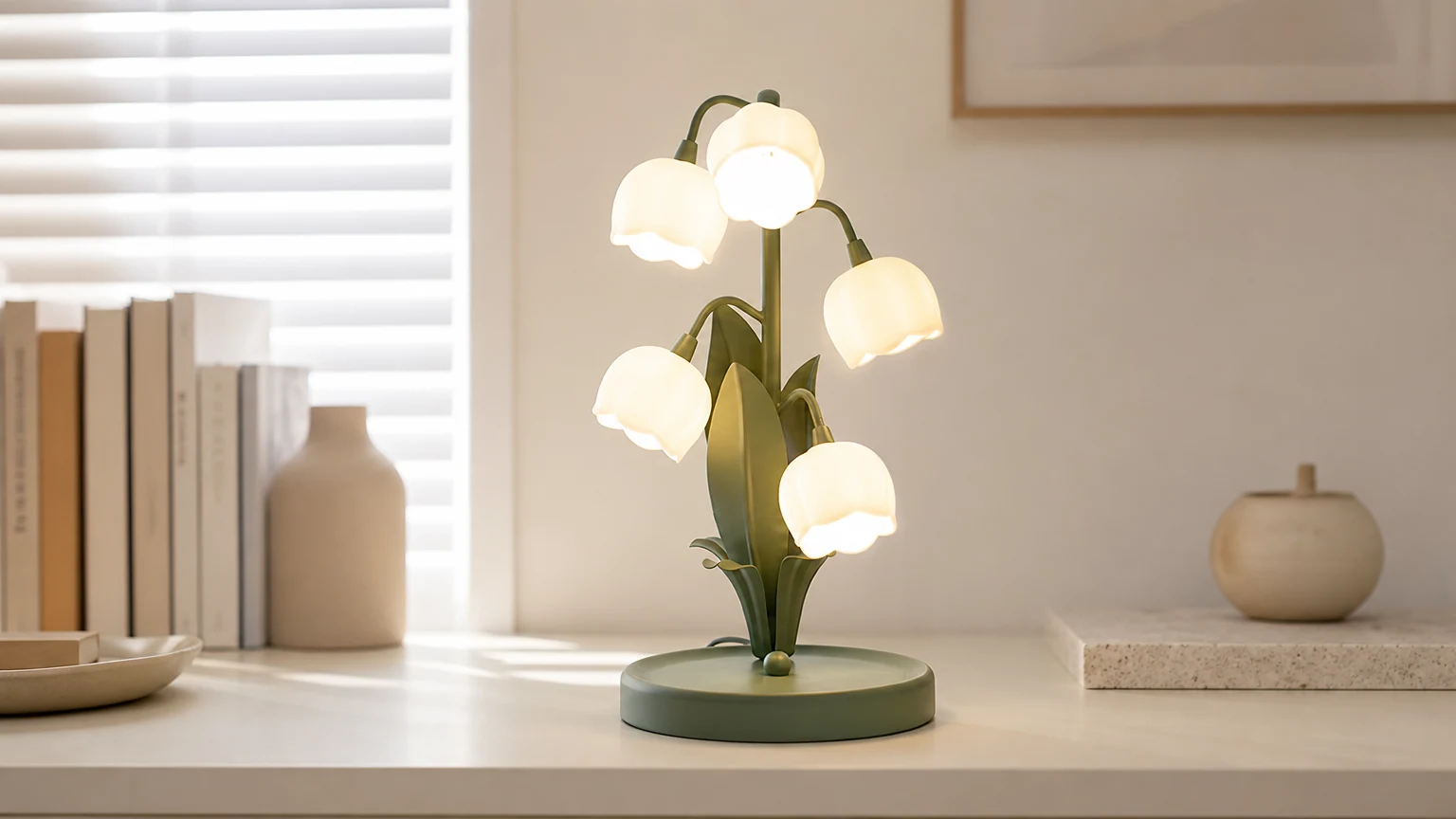 Lampa stołowa Lily Of The Valley P062 w miękkiej oprawie stołowej
