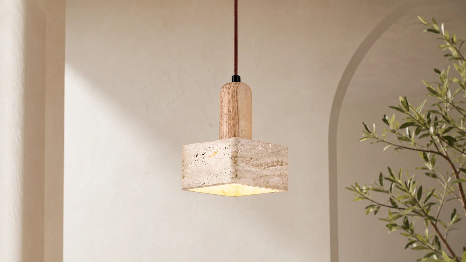 BRAN Glass Wall Punt Scone pokazany w ciepłej scenie wnętrza