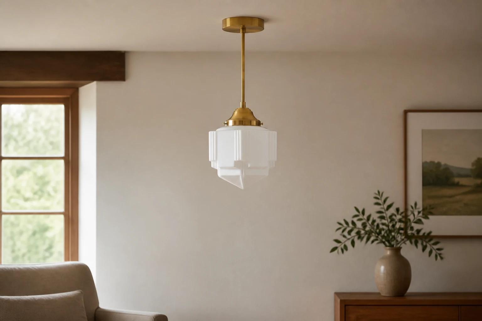 Lampa wisząca Geotower w scenie lifestylowej