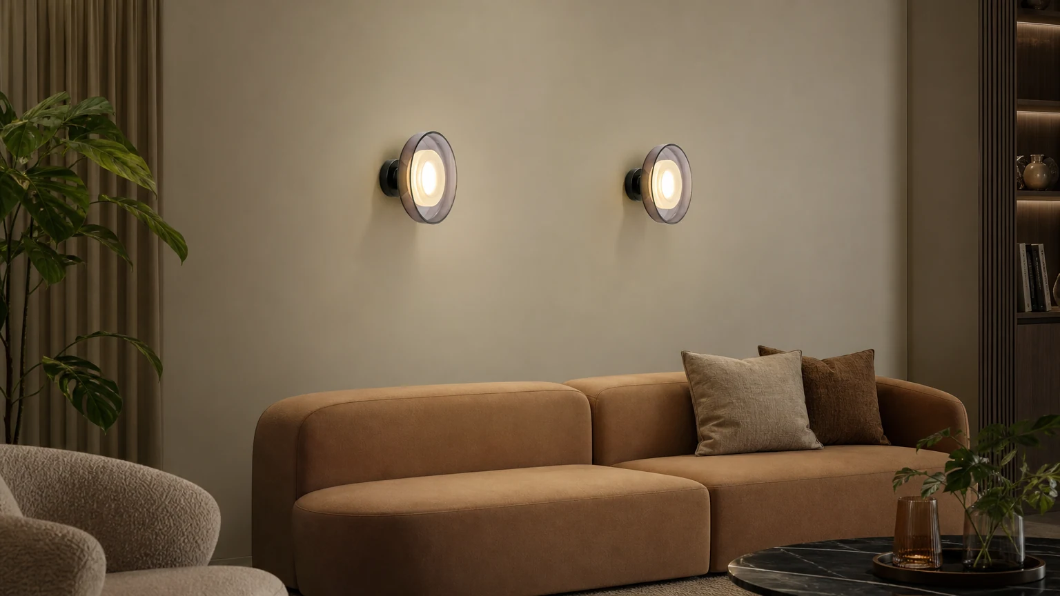 Kinkiet Luminous Dream D865 zainstalowany w nowoczesnym wnętrzu