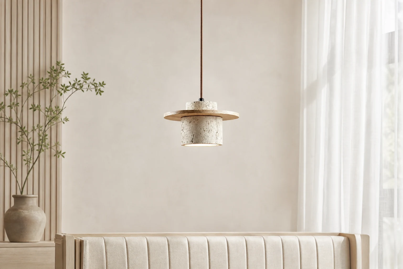 Lampa wisząca D915 w scenie lifestylowej opartej na produkcie w kontekście