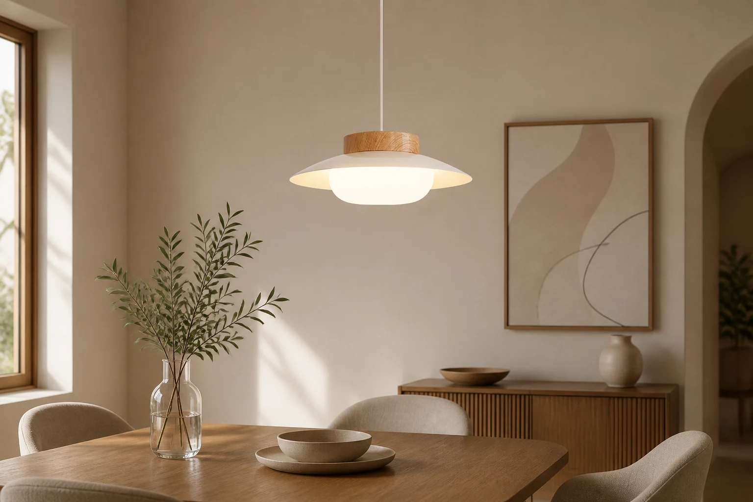 Kremowa lampa D858 w stylu lifestylowym