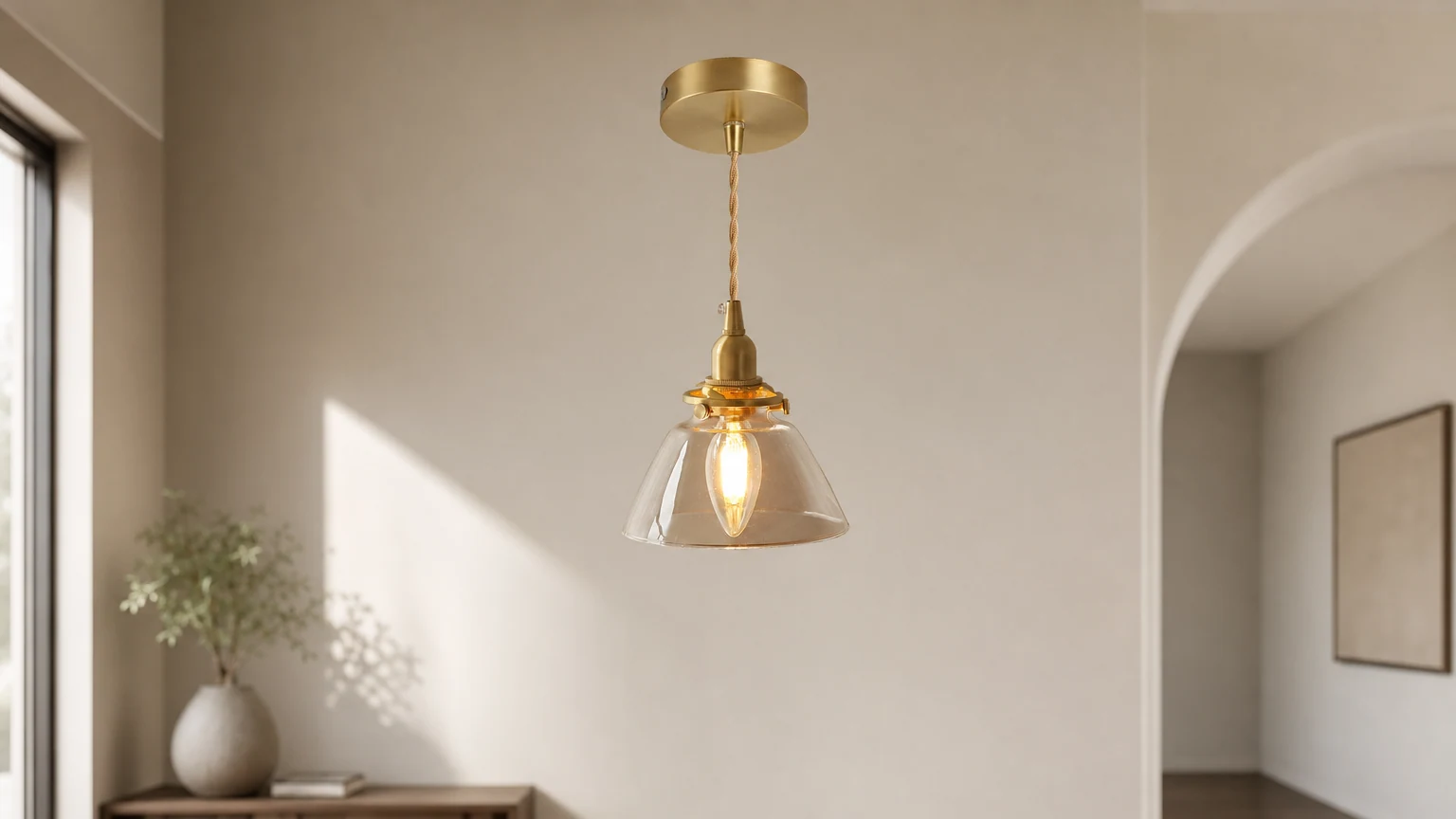 Lampa wisząca D950 ze szkła Jasmine Vintage w stylu vintage