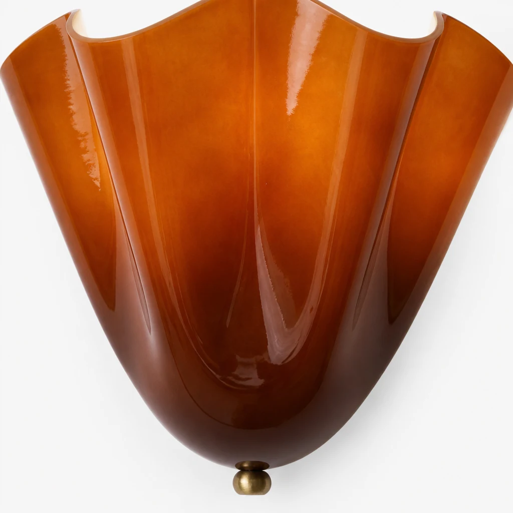 Close-up detail of the Bellina wall lamp shade and finish