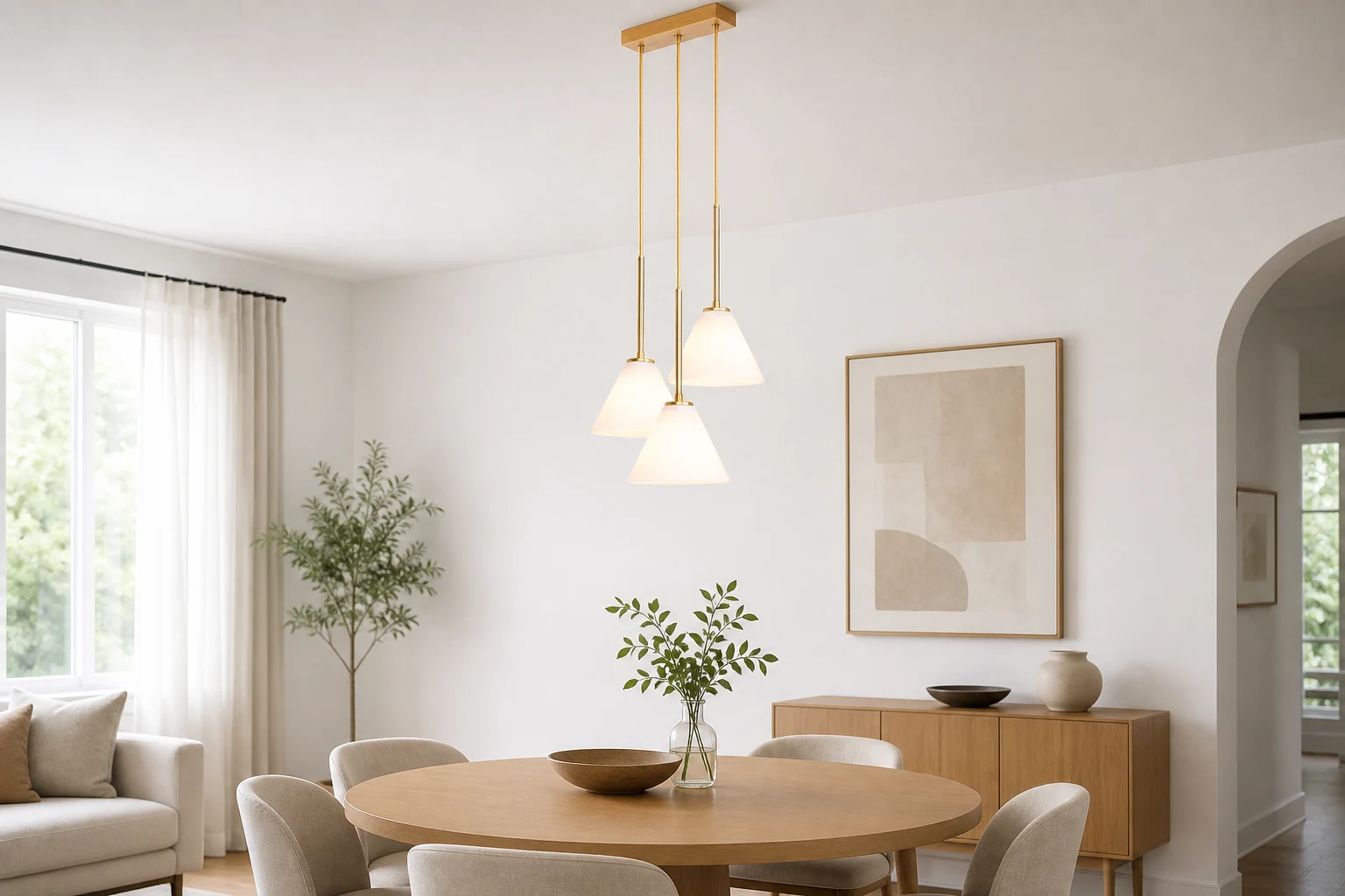 Lampa stołowa Golden Foliage w dodatkowej scenie lifestylowej