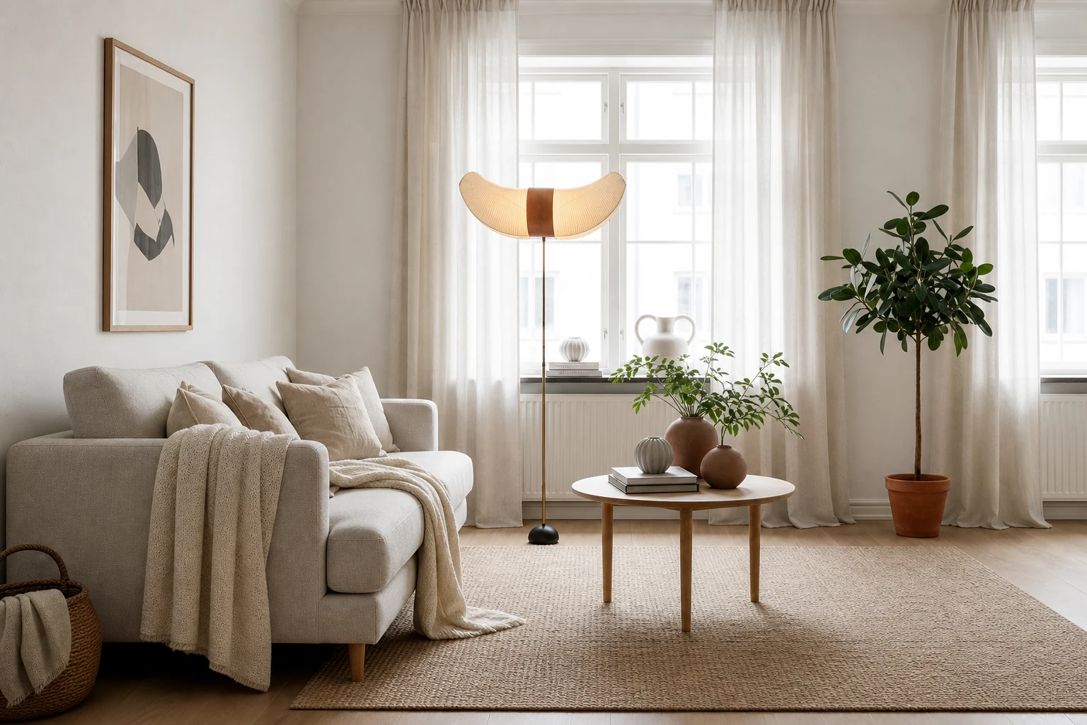 Lampa podłogowa Akari S368 w lifestylowej aranżacji wnętrza
