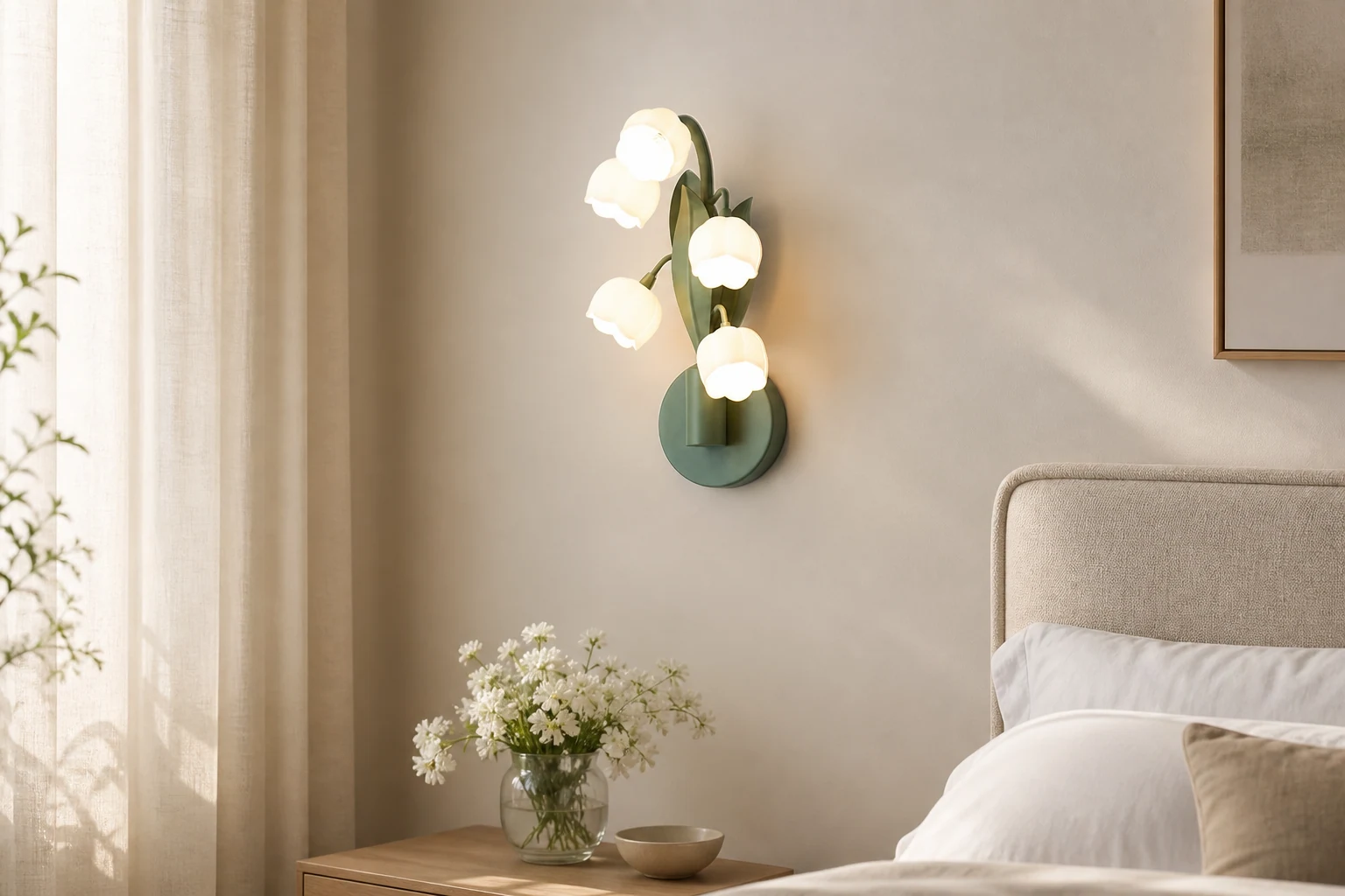 Kinkiet Orchidea P063 w szerszej scenie lifestylowej wnętrz