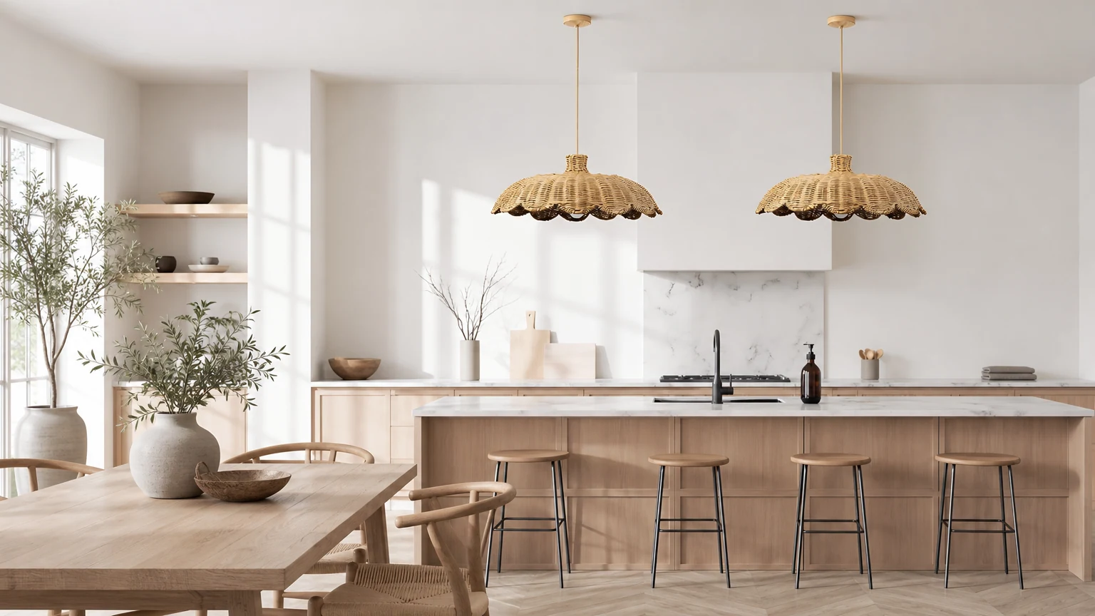 Lampa sufitowa Bohème Woven Delight D833 w ciepłej scenerii wnętrza