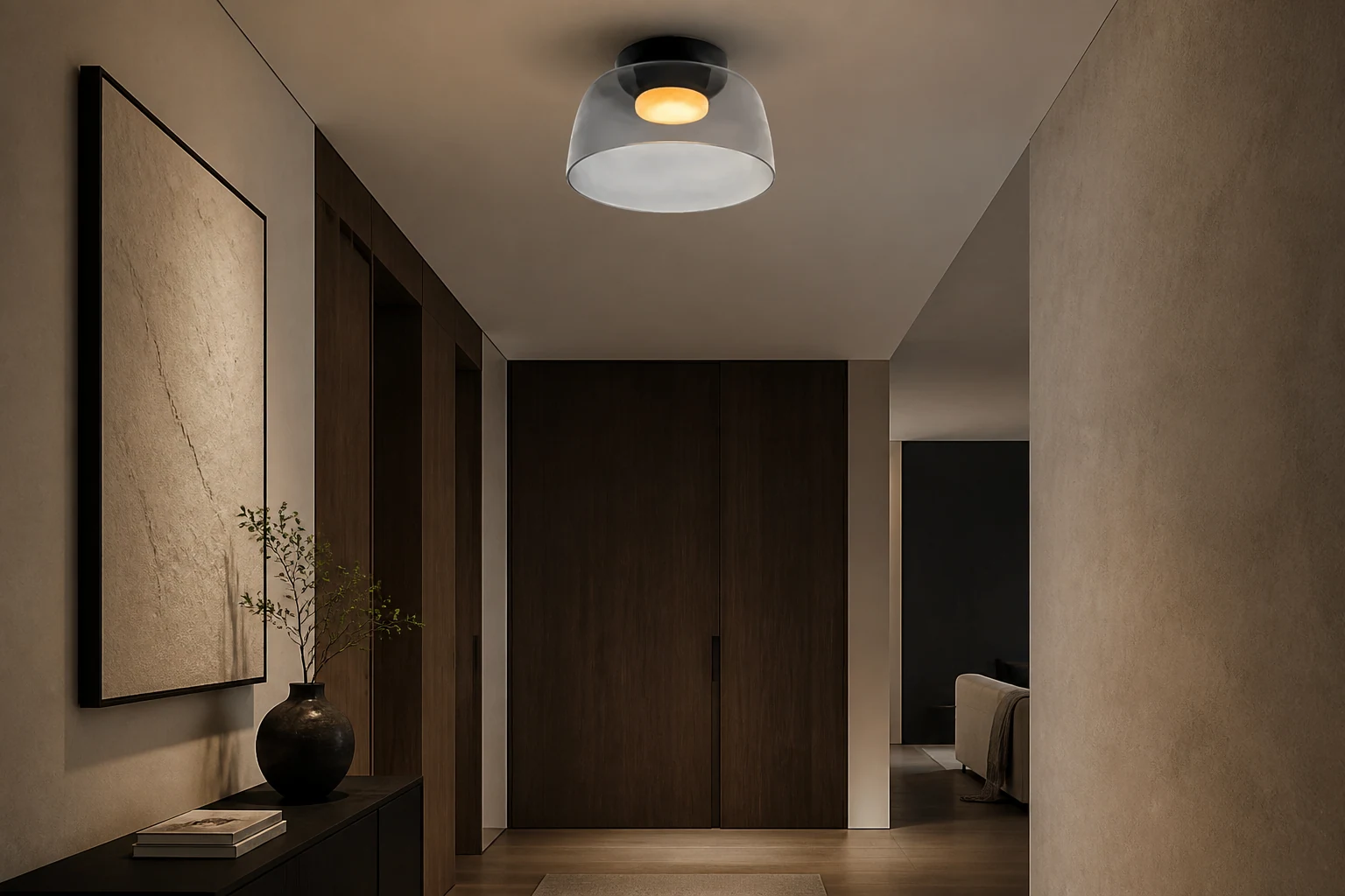 Lampa sufitowa Morandi Bowl pokazana w stylu życia
