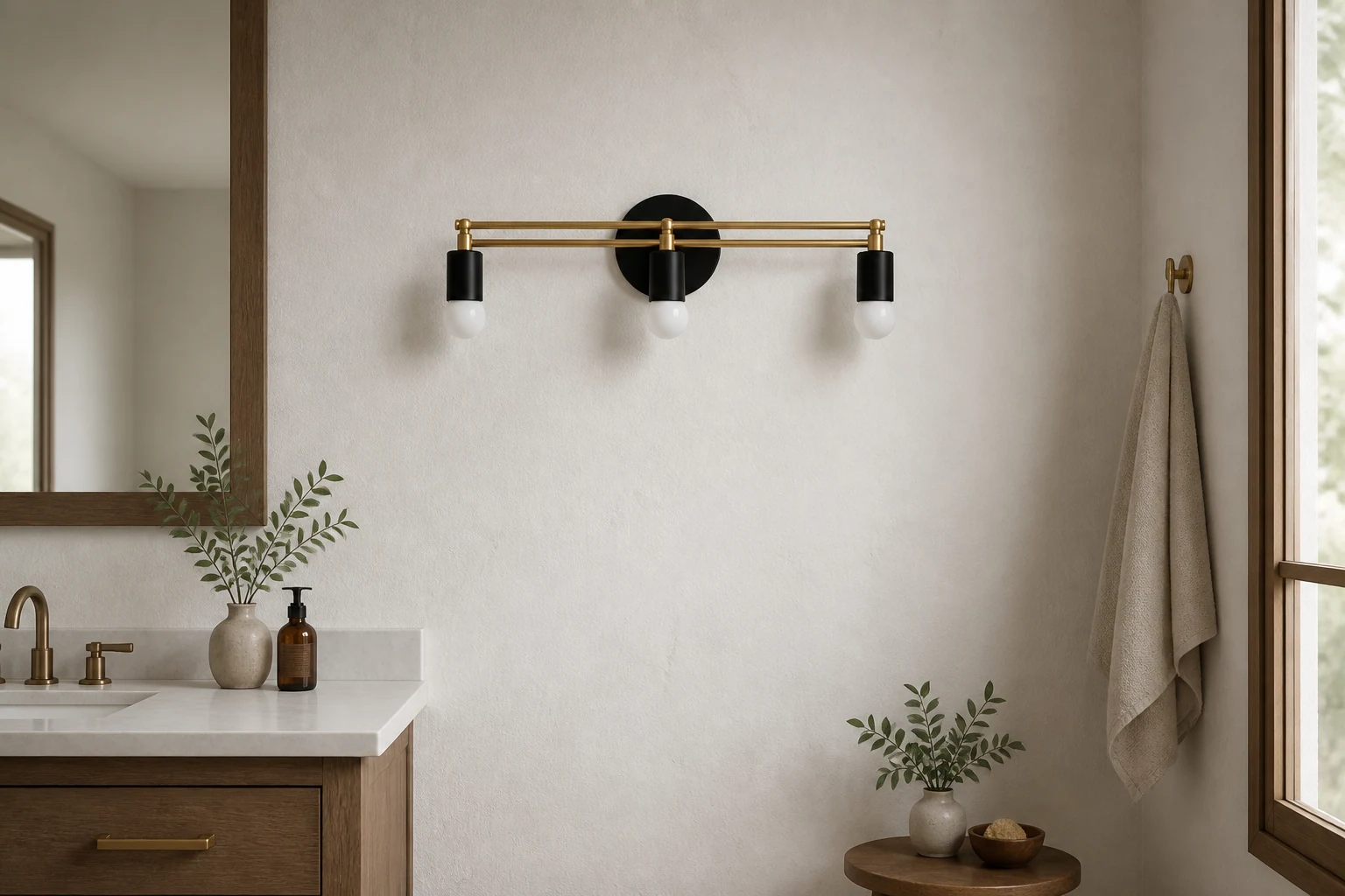 Lampa toaletkowa Mobilux w stylowej scenerii ściennej