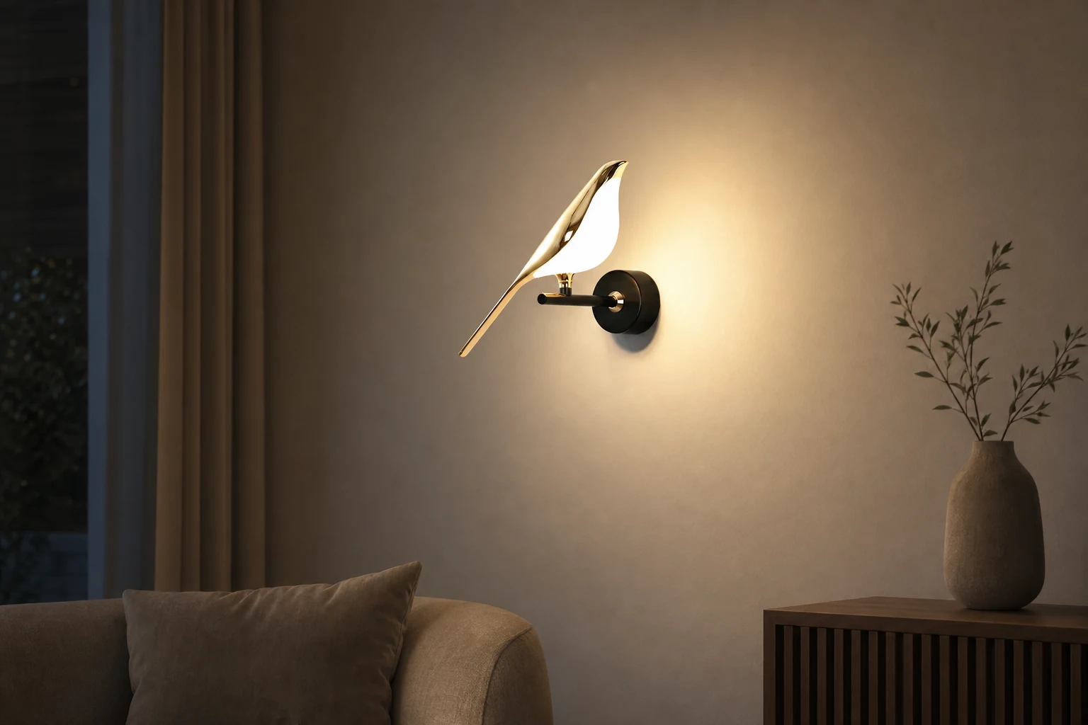 Kinkiet LumiVogel w scenie lifestylowej