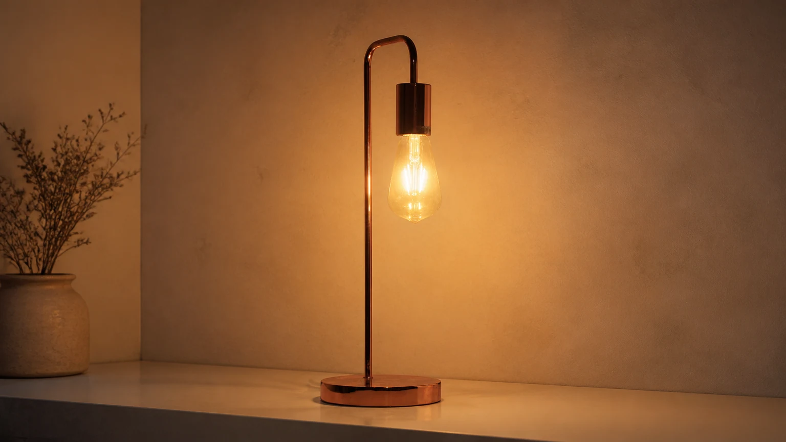 MIN bordslampa i en varm bordsmiljö