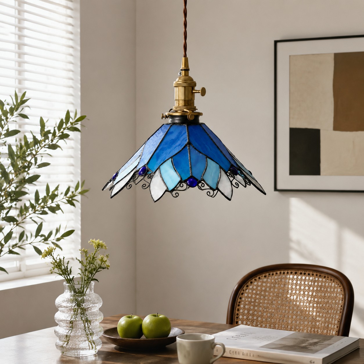Handcrafted Stained Glass Pendant Light Collection
