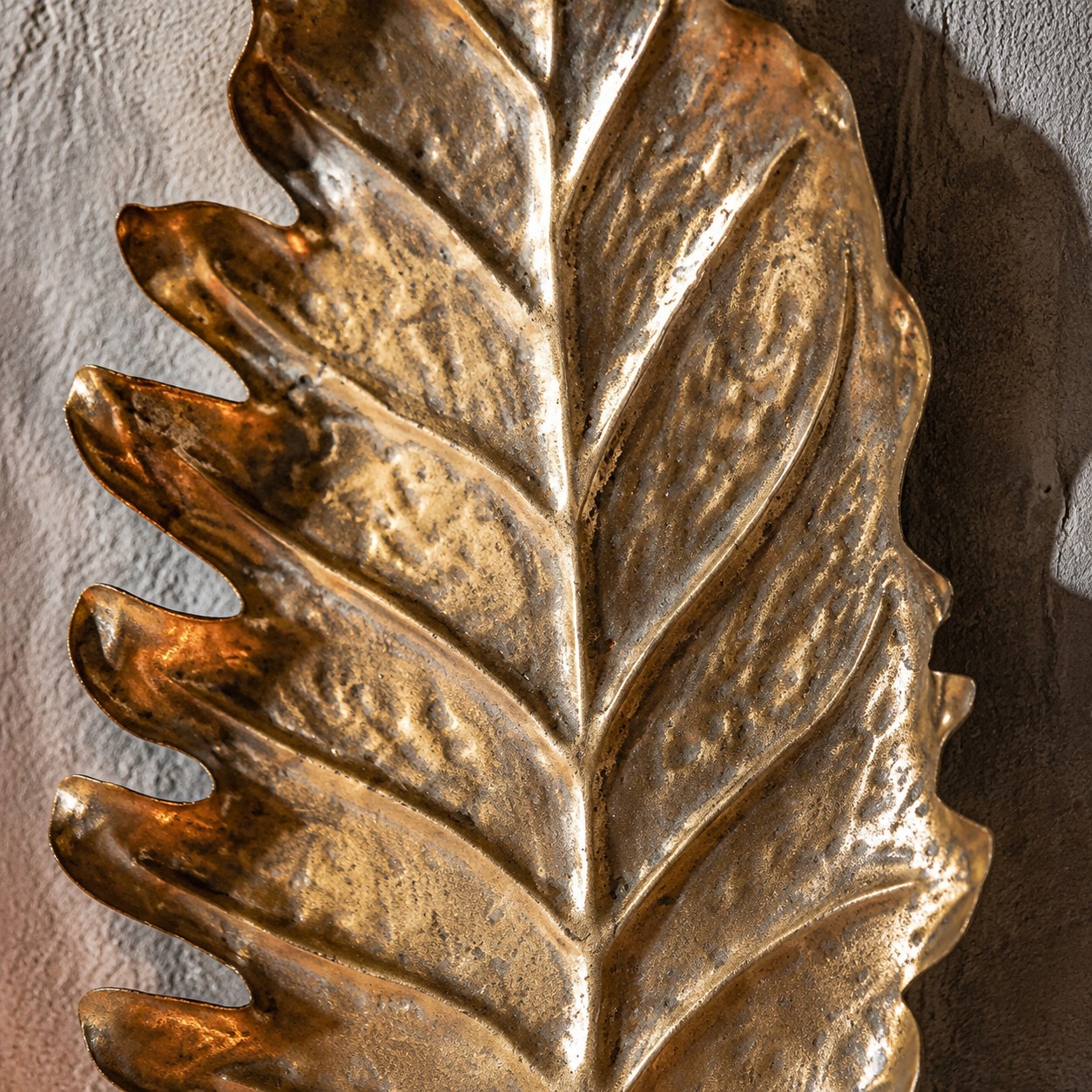 Vintage Leaf Wall Candle Sconce