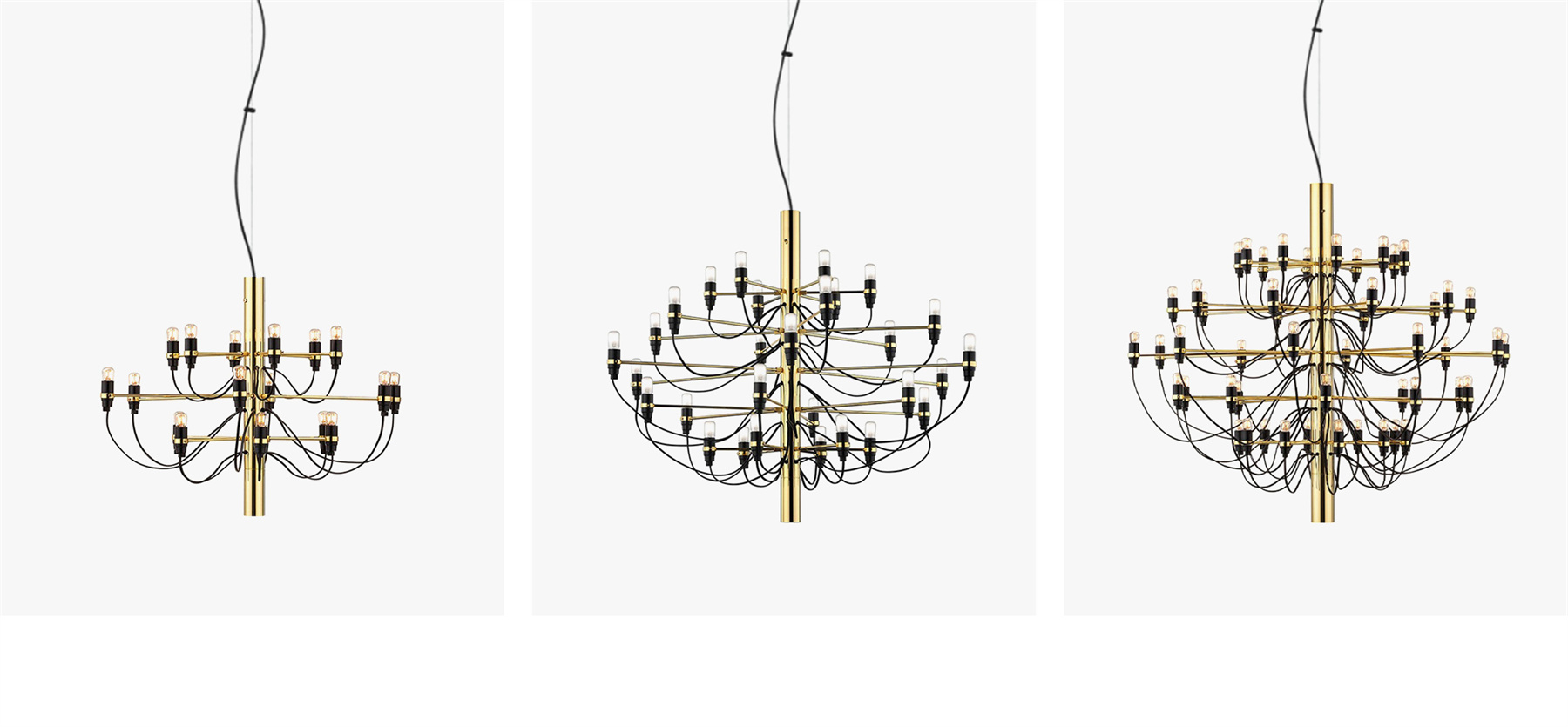 Gold 2097 chandelier colors and sizes