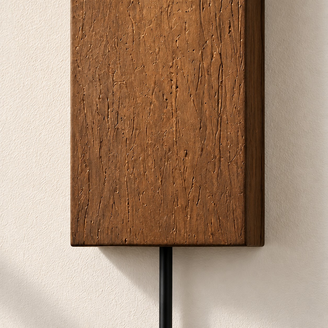Black plug-in cord with an inline switch