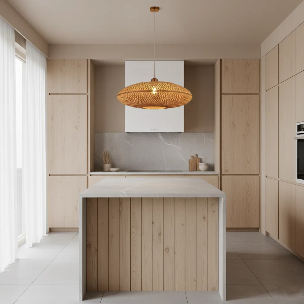 Treasure of the Dawn Bamboo Rattan Pendant Light D899
